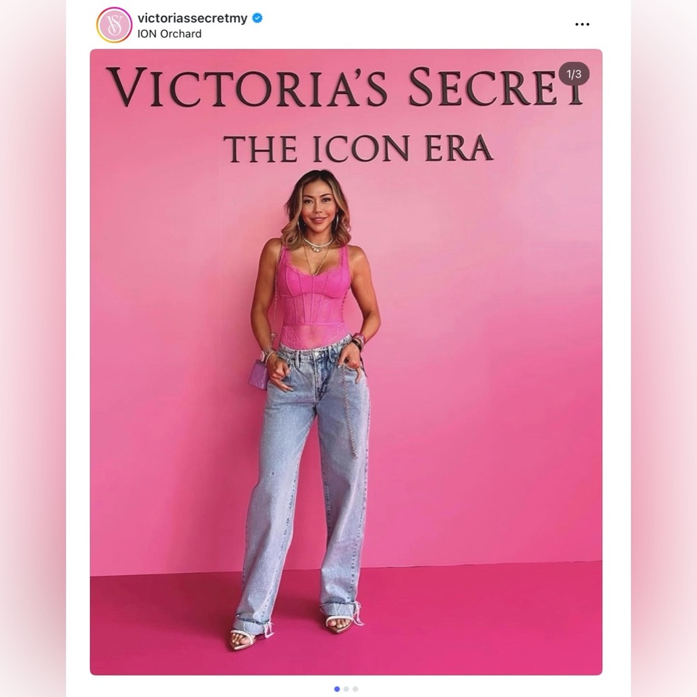 Victoria's Secret Vibrant Pink Lace Bodysuit